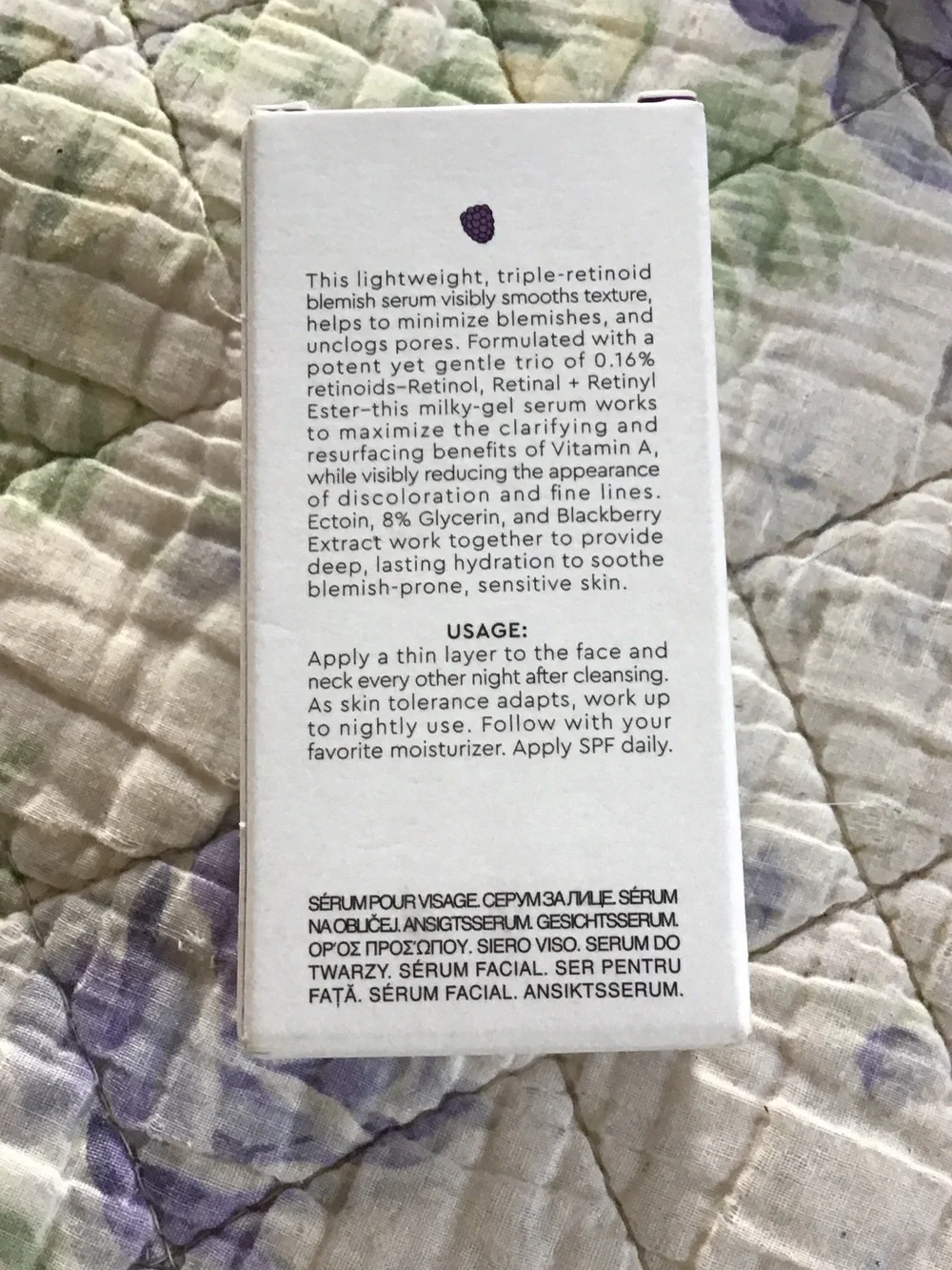 New Glow Recipe Purple Blackberry Retinol Blemish Serum